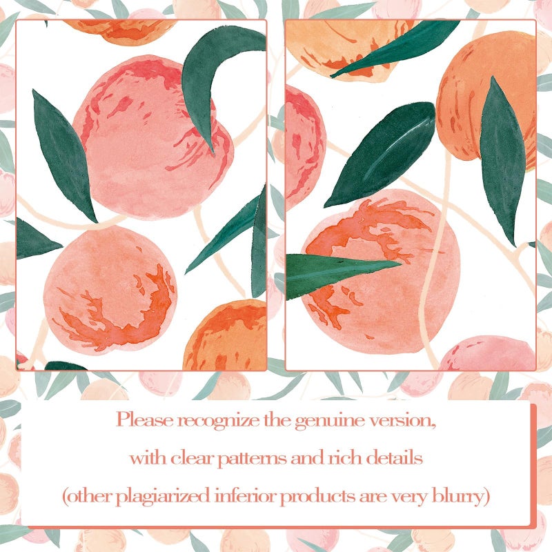 Lifeel Peach Shower Curtain, Allover Fruits Cute Bright Colorful Design Waterproof Fabric Bathroom Curtains Set with 12 Hooks, Peachy Pink 72Ã—72 inch - Image 5